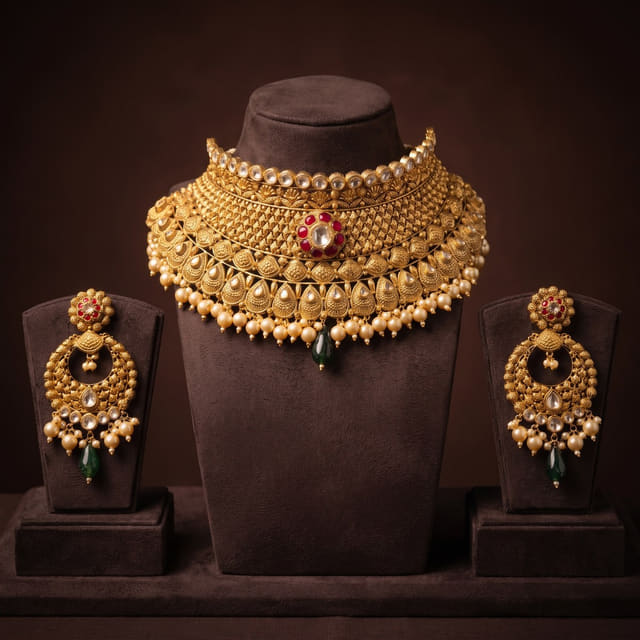 Kundan Lattice Choker