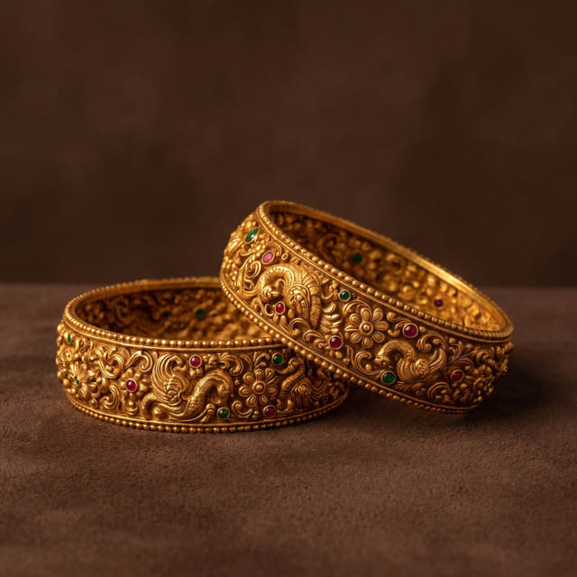 Antique Peacock Kada
