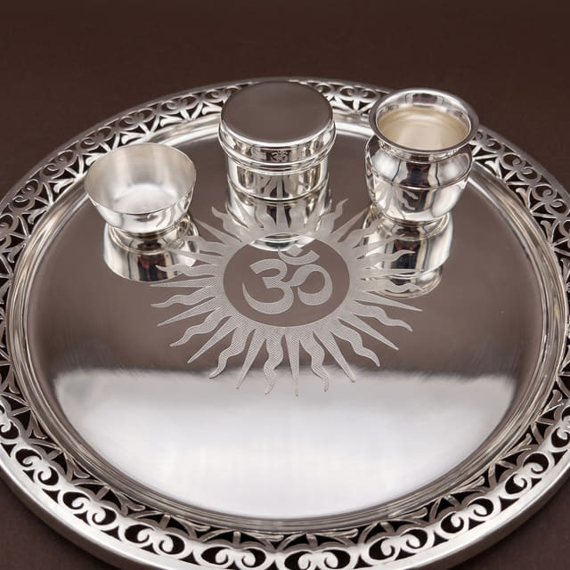 Silver Puja Thali